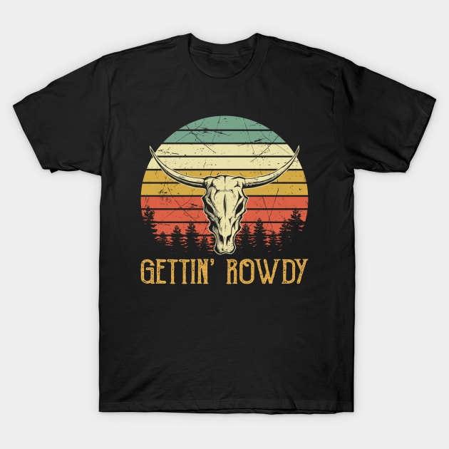 Gettin Rowdy Gettin Hitched Bachelorette Party T-Shirt by AnnetteNortonDesign